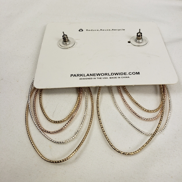 Park Lane Silver and Gold Tone Earrings New - Picture 4 of 5